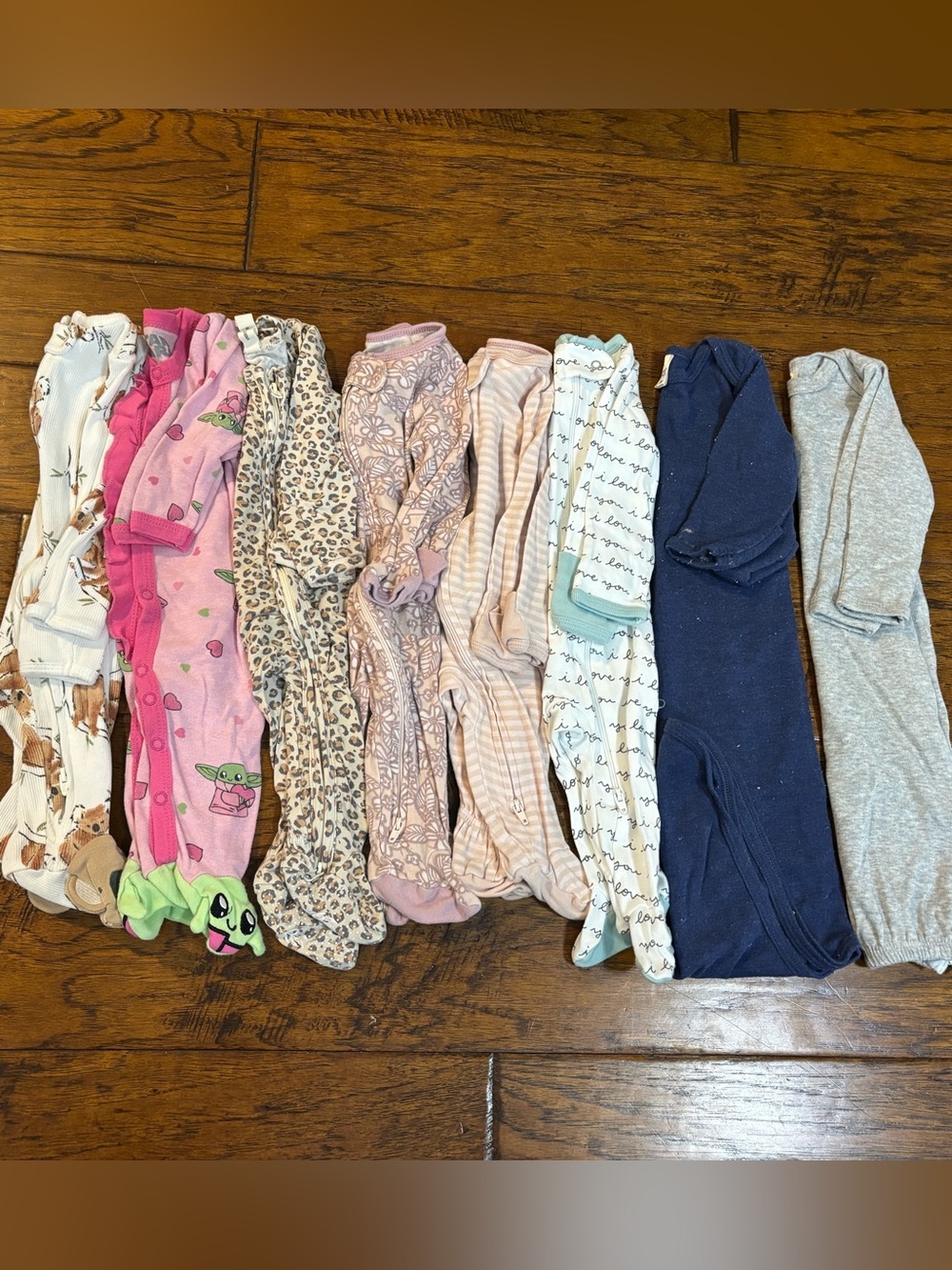 Assorted Baby Girl Footed Sleepers & Gowns